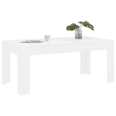 vidaXL Dining Table White 70.9"x35.4"x29.9" Engineered Wood