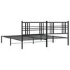 vidaXL Bed Frame Black Steel Super King Bed Frame Rectangular