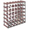 vidaXL Wine Rack for 42 Bottles Brown Solid Wood Pine