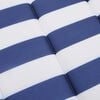 vidaXL Sun Lounger Cushion Blue&White Stripe 70.9x23.6x1.6" Oxford Fabric