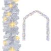 vidaXL Christmas Garland White PVC 16.4 ft extra-wide Christmas Garland