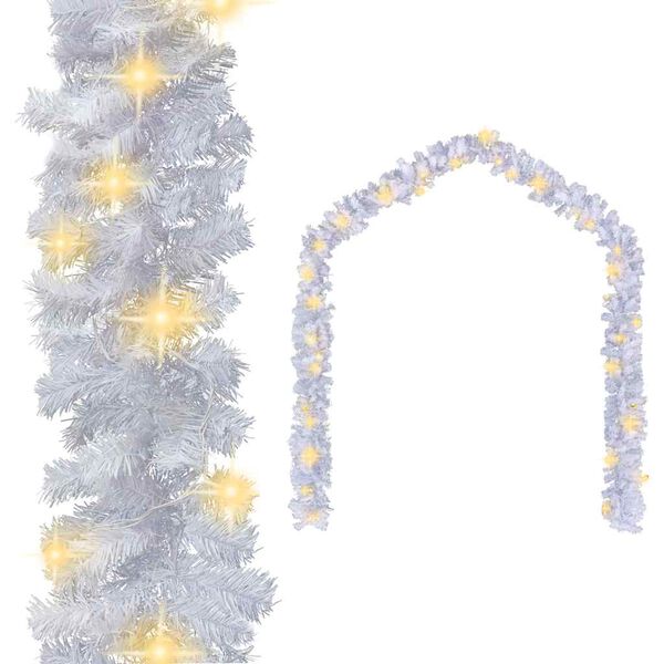vidaXL Christmas Garland White PVC 16.4 ft extra-wide Christmas Garland