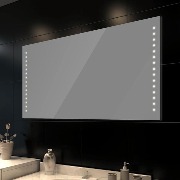 vidaXL Bathroom Mirror Warm white Tempered Glass 39.4 x 23.6 in