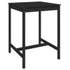 vidaXL Garden Bar Set Black Solid Pine Wood Medium Minimalist