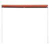 vidaXL Awning Orange and Brown Steel, 100% polyester with PA coating