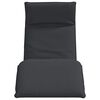 vidaXL Sun Lounger Black Oxford fabric, metal, foam 68.9x21.3x3.3 in