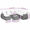 vidaXL Garden Sofa Set Light Grey PE Rattan Large Adjustable Feet