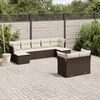 vidaXL Garden Sofa Set Brown PE Rattan Large Modular Garden Sofa Set