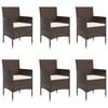 vidaXL Garden Dining Set Brown and black