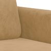 vidaXL 2-seater Sofa Brown Velvet (100% polyester), metal, textilene