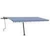 vidaXL Retractable Awning Blue and White