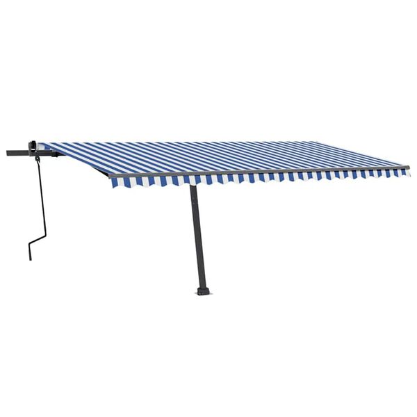 vidaXL Retractable Awning Blue and White