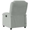 vidaXL Massage Recliner Chair Light Gray Velvet, Metal, Plywood Medium