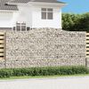 vidaXL Arched Gabion Baskets 25 pcs 157.5x19.7x200/220" Galvanised Iron