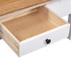 vidaXL Coffee Table White & natural wood Solid Pine Wood Storage
