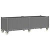 vidaXL Garden Planter with Wheels Light Gray 63"x19.7"x21.3" PP