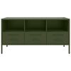 vidaXL TV Cabinet Olive Green Cold-rolled Steel Medium Adjustable Feet