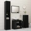 vidaXL Bathroom Furniture Set Black Engineered wood Medium