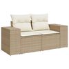 vidaXL Garden Sofa Set with Cushion 8 pcs Beige Poly Rattan