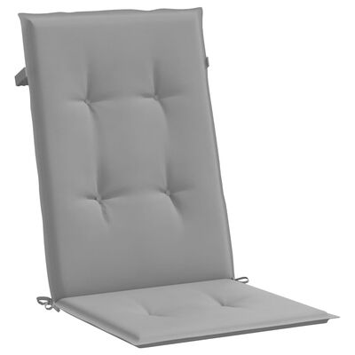 vidaXL Garden Highback Chair Cushions 2 pcs Gray 47.2"x19.7"x1.2" Fabric