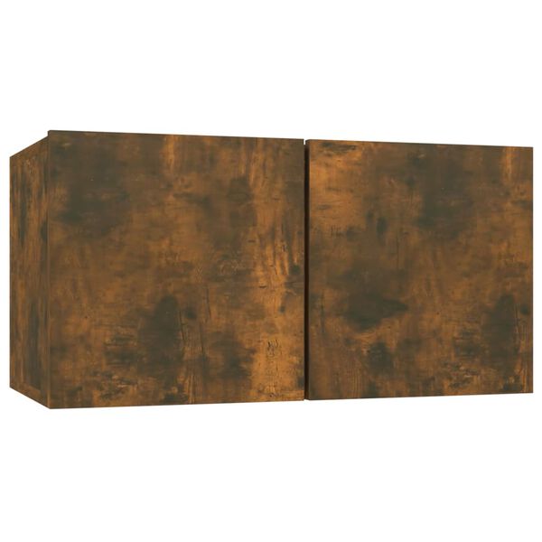 vidaXL TV Cabinet Smoked oak Engineered wood Compact TV Cabinet