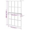 vidaXL Walk-in Shower Wall with Shelf Black 46.5"x74.8" ESG Glass&Aluminum