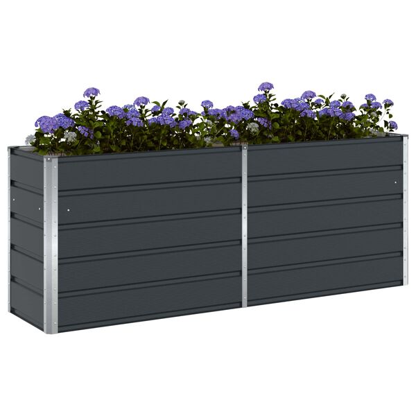 vidaXL Planter Anthracite 480 x 50 x 45 cm Galvanised Steel