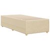 vidaXL Bed Frame Cream 100% Polyester, Plywood, Engineered Wood Twin