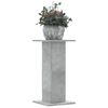 vidaXL Plant Stands 2 pcs Concrete Grey 11.8x11.8x23.6" Engineered Wood