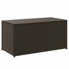 vidaXL Outdoor Storage Box Brown Polyethylene rattan, Powder-coated steel