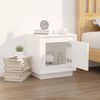 vidaXL Nightstand White Engineered wood 17.3x13.8x17.7 in Nightstand