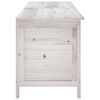vidaXL Garden Storage Box White Solid fir wood 78.1 x 19.7 x 22.2 in