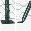 vidaXL Fence Post Green 328.08 x 3.94 ft (1.97 in mesh) Steel and PVC