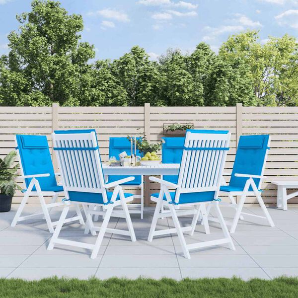 vidaXL Highback Chair Cushion Set of 6 Light blue