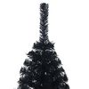 vidaXL Artificial Pre-lit Christmas Tree with 150 LEDs Black 59.1" PVC