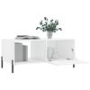 vidaXL Coffee Table High gloss white Engineered wood, Iron