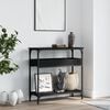 vidaXL Console Table Black Engineered wood 29.5 x 11.4 x 29.5 in