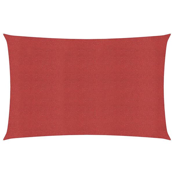 vidaXL Sunshade Sail 0.524 oz/ft&sup2; Red 8.2&lsquo;x14.8&lsquo; HDPE