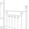 vidaXL Daybed Frame with Headboard White 31.5" x 78.7" Steel