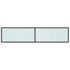 vidaXL TV Cabinet Black and White Marble Tempered Glass, Powder-Coated Steel