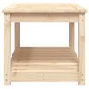 vidaXL Garden Table Natural Pine Solid Pine Wood Medium Garden Table