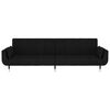 vidaXL Sofa Bed Black Velvet (100% polyester), wood, metal 2-Seater