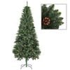 vidaXL Christmas Tree Green PVC, Iron, Plastic 82.7 in