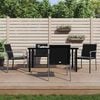 vidaXL Garden Dining Set Black, Dark Grey