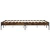 vidaXL Bed Frame Smoked Oak Engineered Wood Double Durable Bed Frame