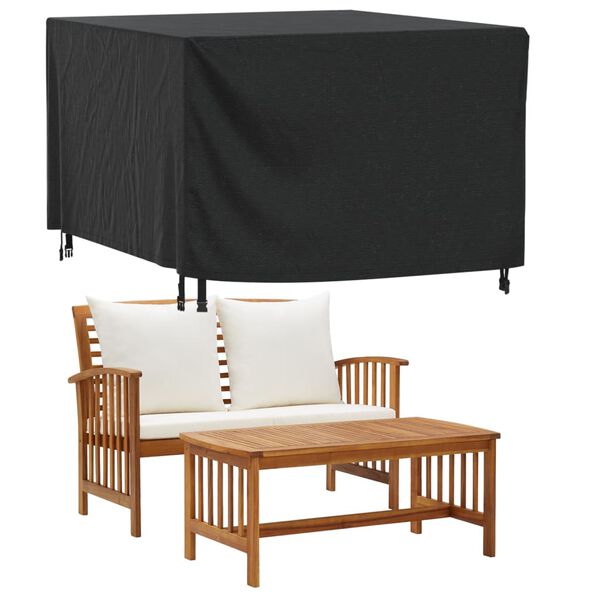 vidaXL Garden Furniture Cover Black 420D Oxford fabric with PU coating