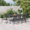 vidaXL Garden Dining Set Anthracite Powder-Coated Steel Large Stackable