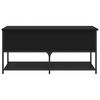 vidaXL Storage Bench Black Engineered Wood Storage Bench Rectangular