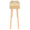 vidaXL Console Table Brown Engineered wood, solid pine wood, natural rattan