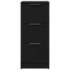 vidaXL Sideboards 2 pcs Black oak 30 x 30 x 70 cm Engineered wood
